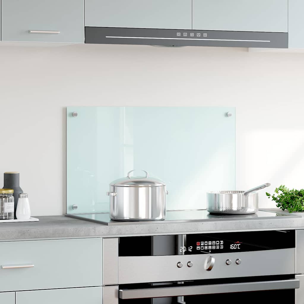 Kitchen Backsplash Milk 70 x 40 cm Tempered Glass