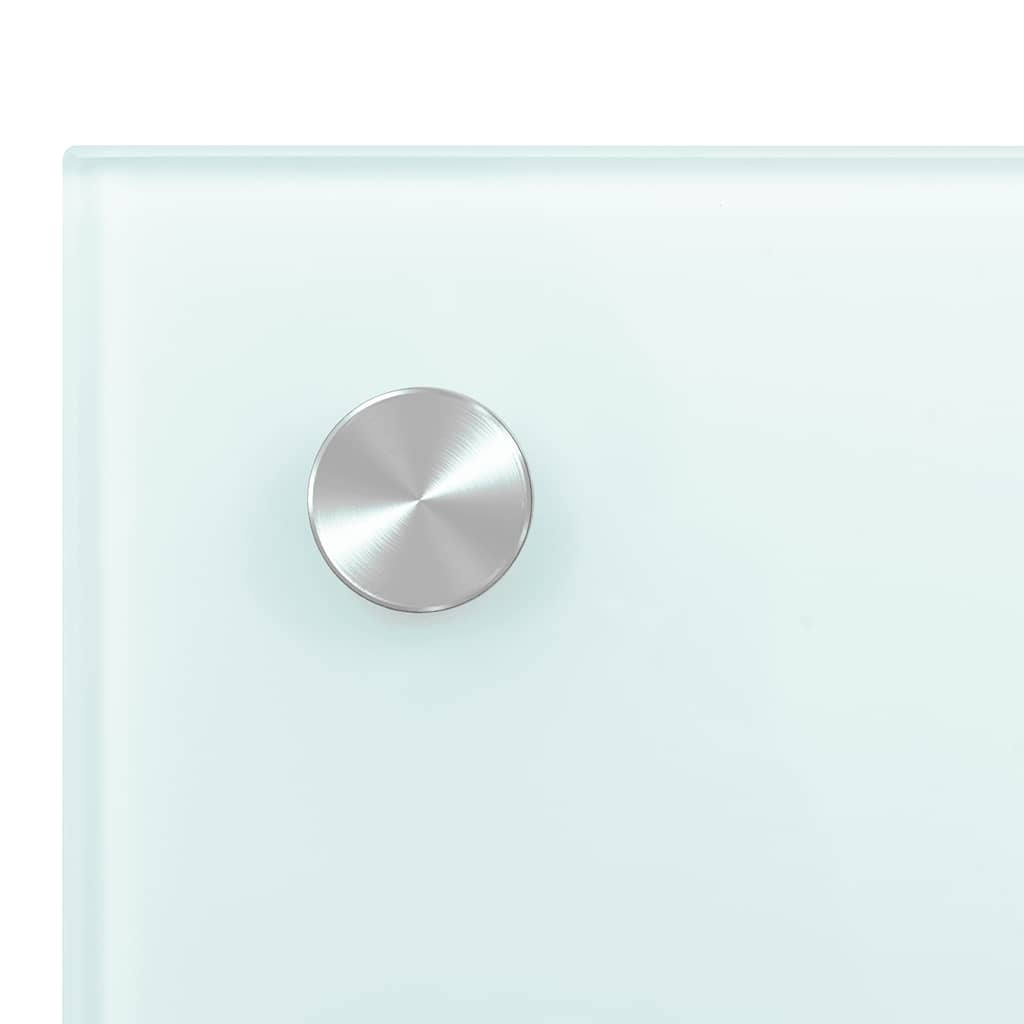 vidaXL Kitchen Backsplash White 70 x 50 cm Tempered Glass