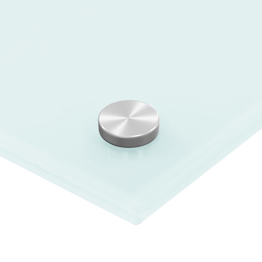 vidaXL Kitchen Backsplash White 80 x 40 cm Tempered Glass