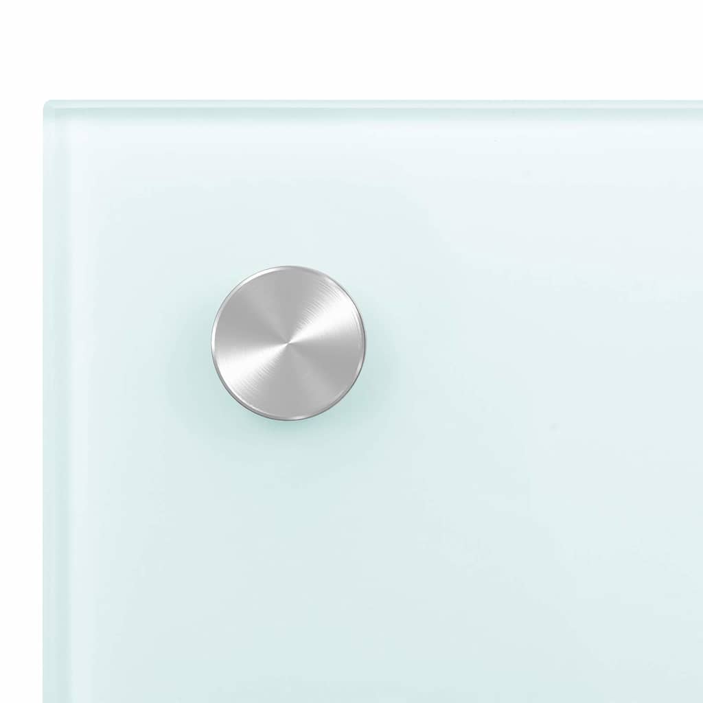 vidaXL Kitchen Backsplash White 80 x 50 cm Tempered Glass