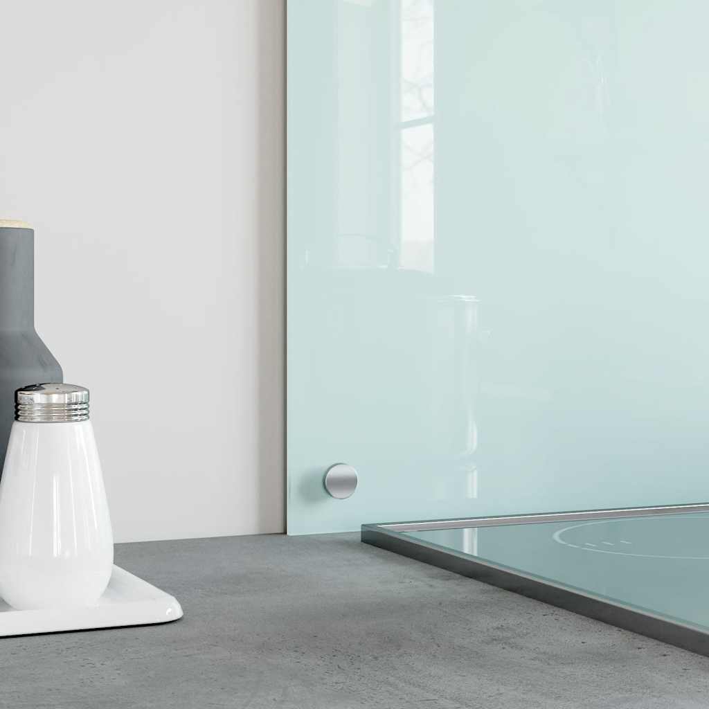 vidaXL Kitchen Backsplash White 80 x 60 cm Tempered Glass