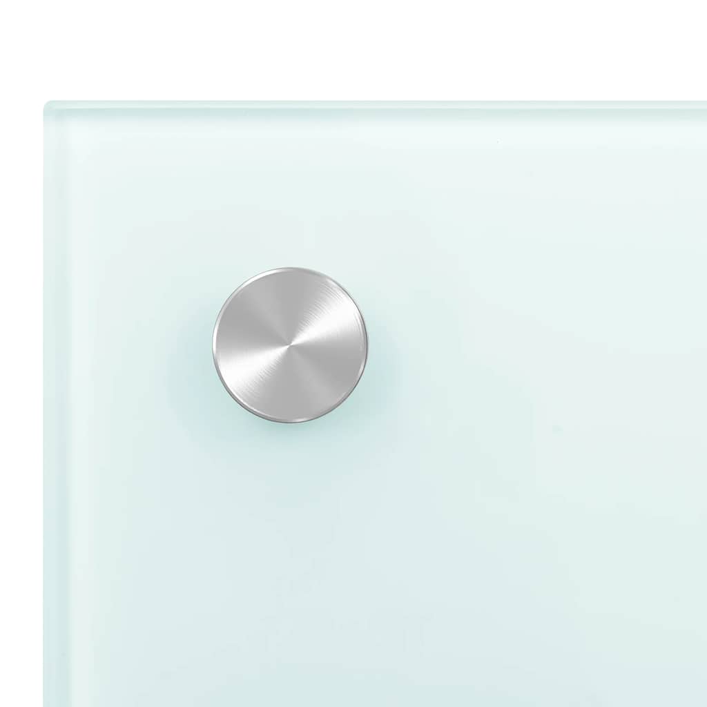 vidaXL Kitchen Backsplash White 80 x 60 cm Tempered Glass