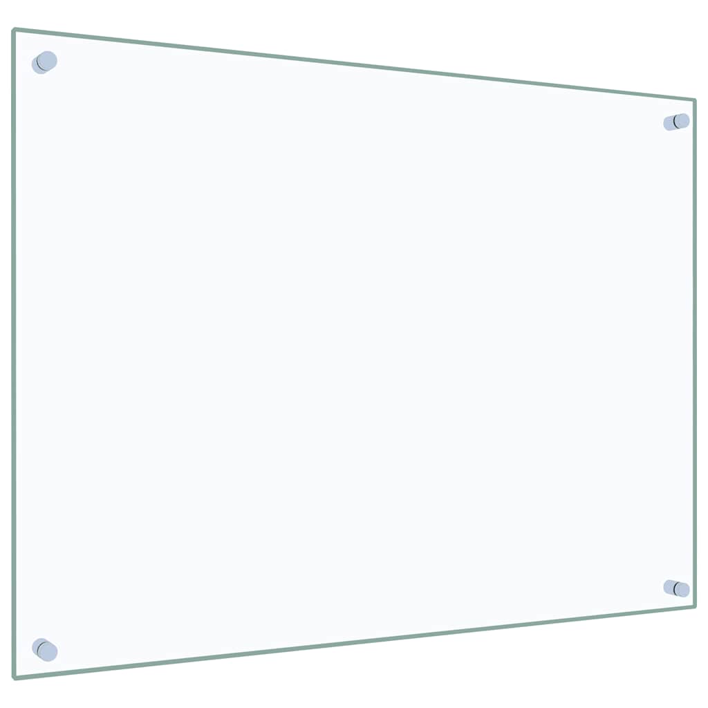vidaXL Kitchen Backsplash Transparent 80 x 60 cm Tempered Glass