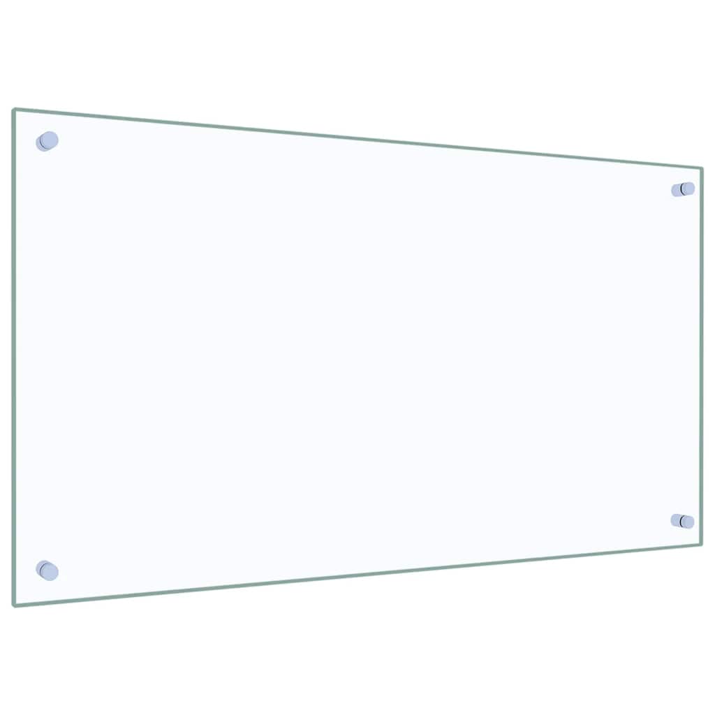 vidaXL Kitchen Backsplash Transparent 90 x 50 cm Tempered Glass