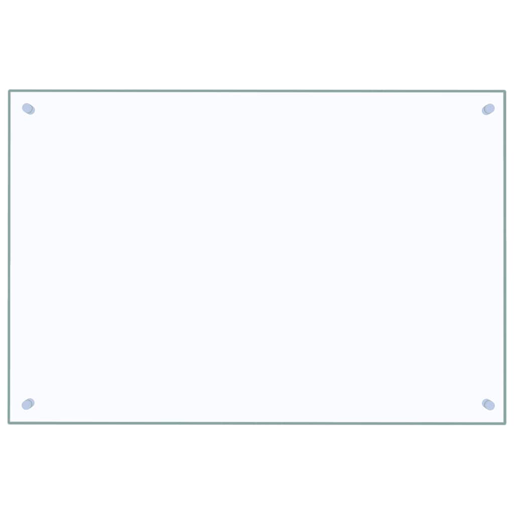 vidaXL Kitchen Backsplash Transparent 90 x 60 cm Tempered Glass