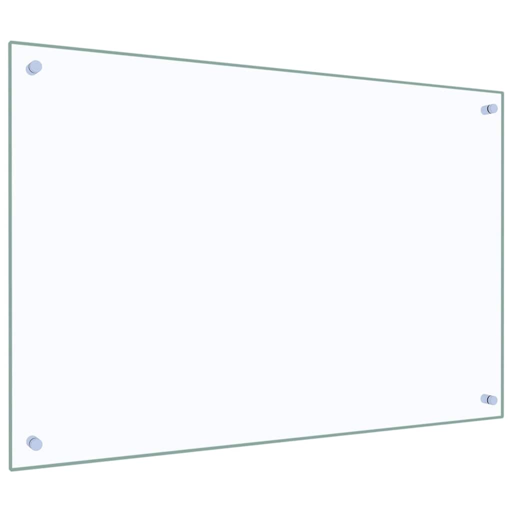 vidaXL Kitchen Backsplash Transparent 90 x 60 cm Tempered Glass