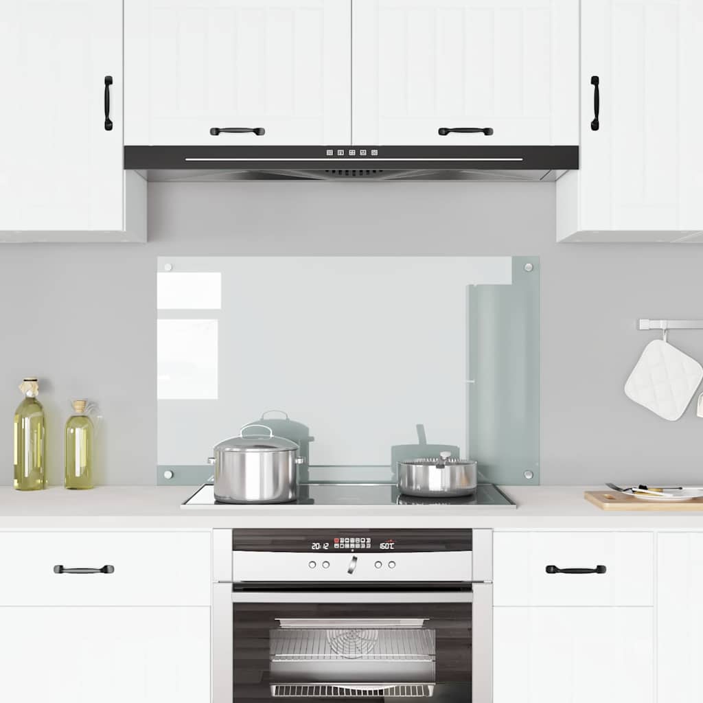 vidaXL Kitchen Backsplash Transparent 100 x 60 cm Tempered Glass