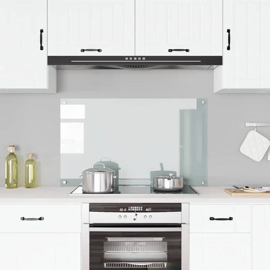 vidaXL Kitchen Backsplash Transparent 100 x 60 cm Tempered Glass