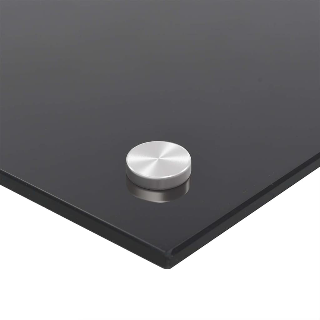 Kitchen Backsplash Black 80 x 40 cm Tempered Glass