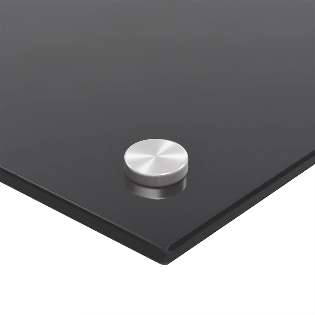 Kitchen Backsplash Black 80 x 50 cm Tempered Glass
