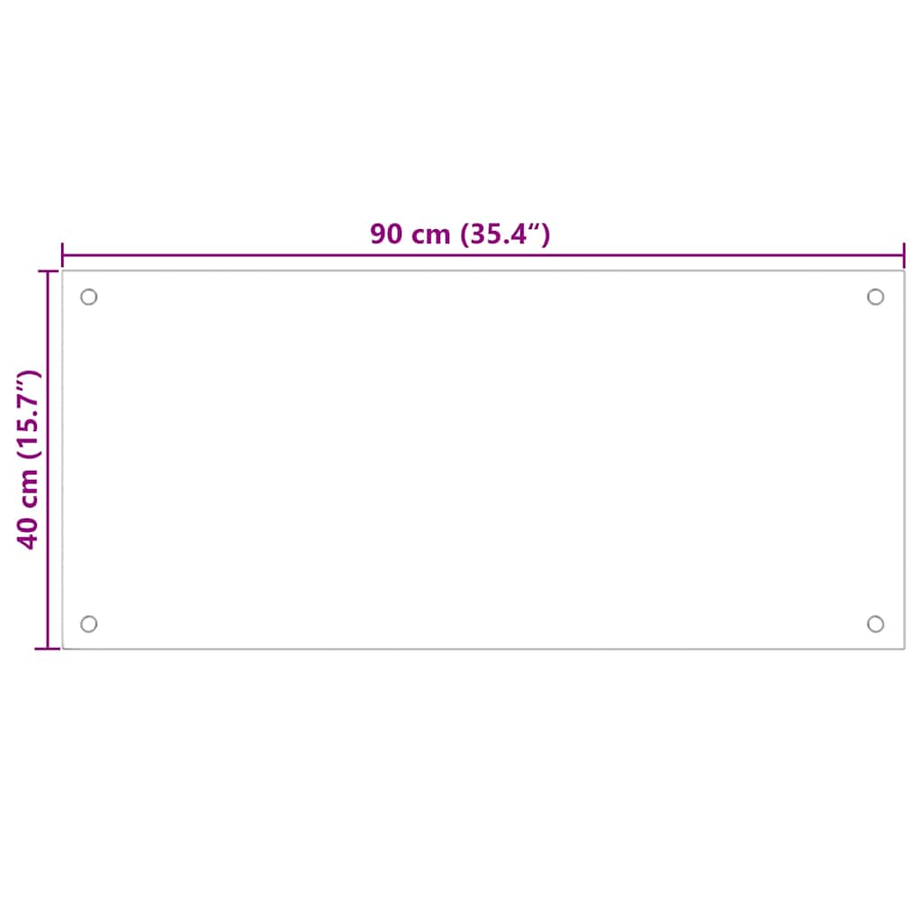 Kitchen Backsplash Black 90 x 40 cm Tempered Glass