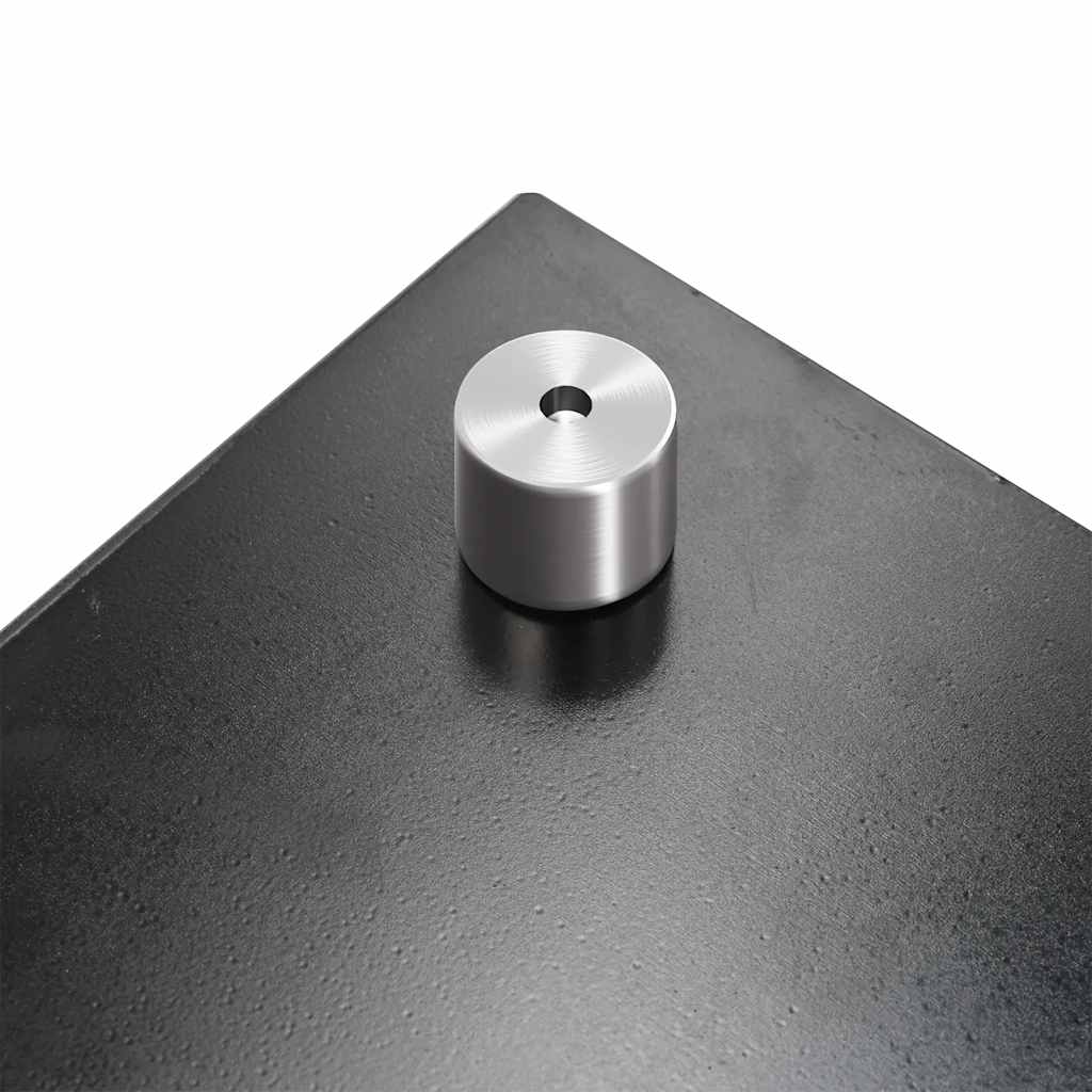 vidaXL Kitchen Backsplash Black 90 x 50 cm Tempered Glass