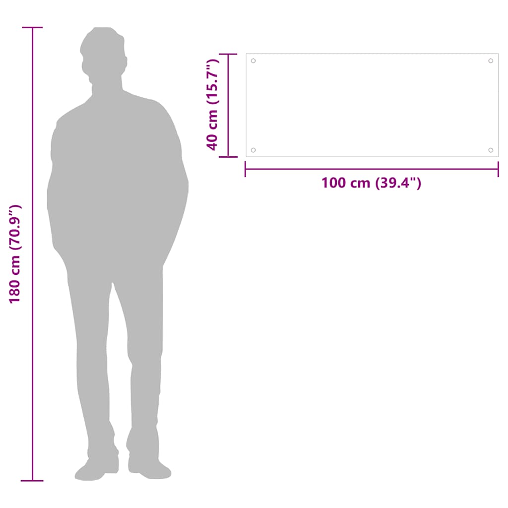 vidaXL Kitchen Backsplash Black 100 x 40 cm Tempered Glass