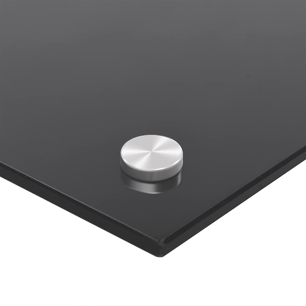 Kitchen Backsplash Black 100 x 60 cm Tempered Glass
