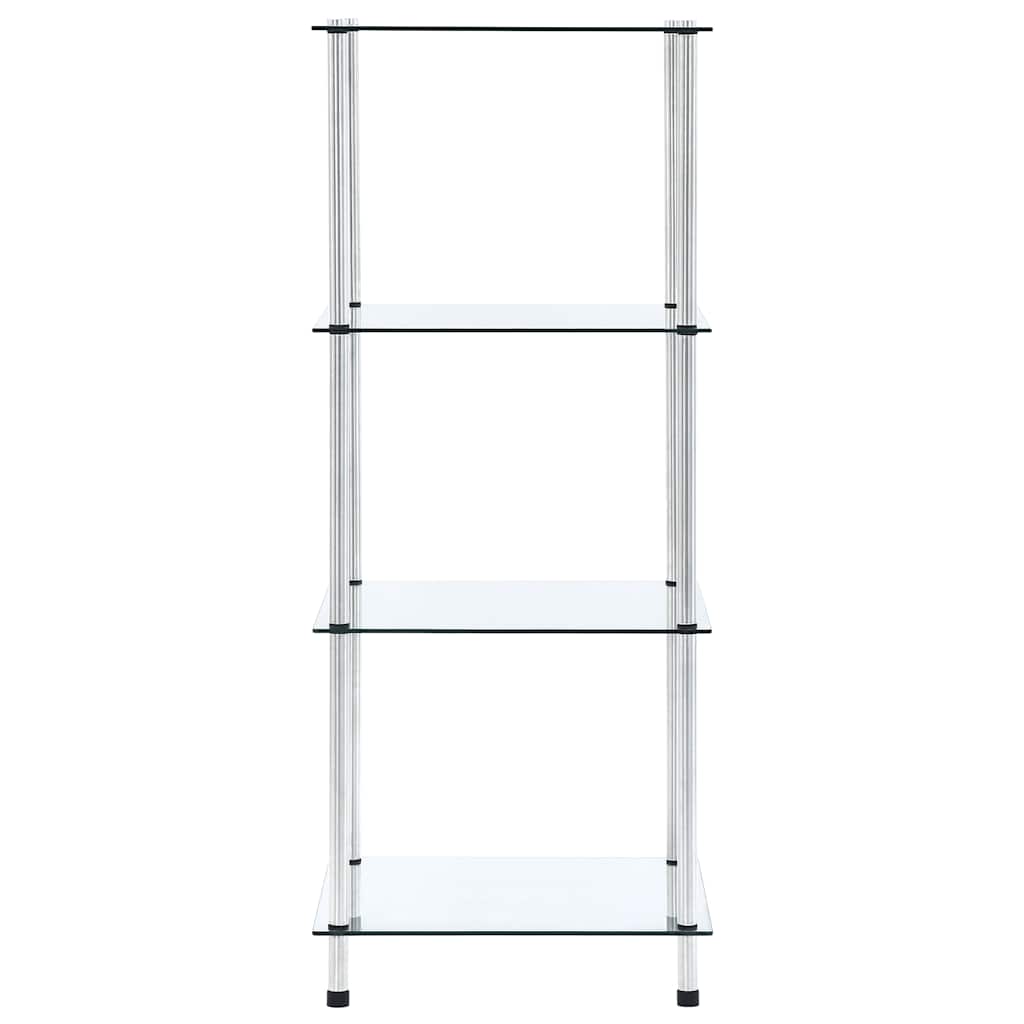 vidaXL 4-Tier Shelf Transparent 40x40x100 cm Tempered Glass