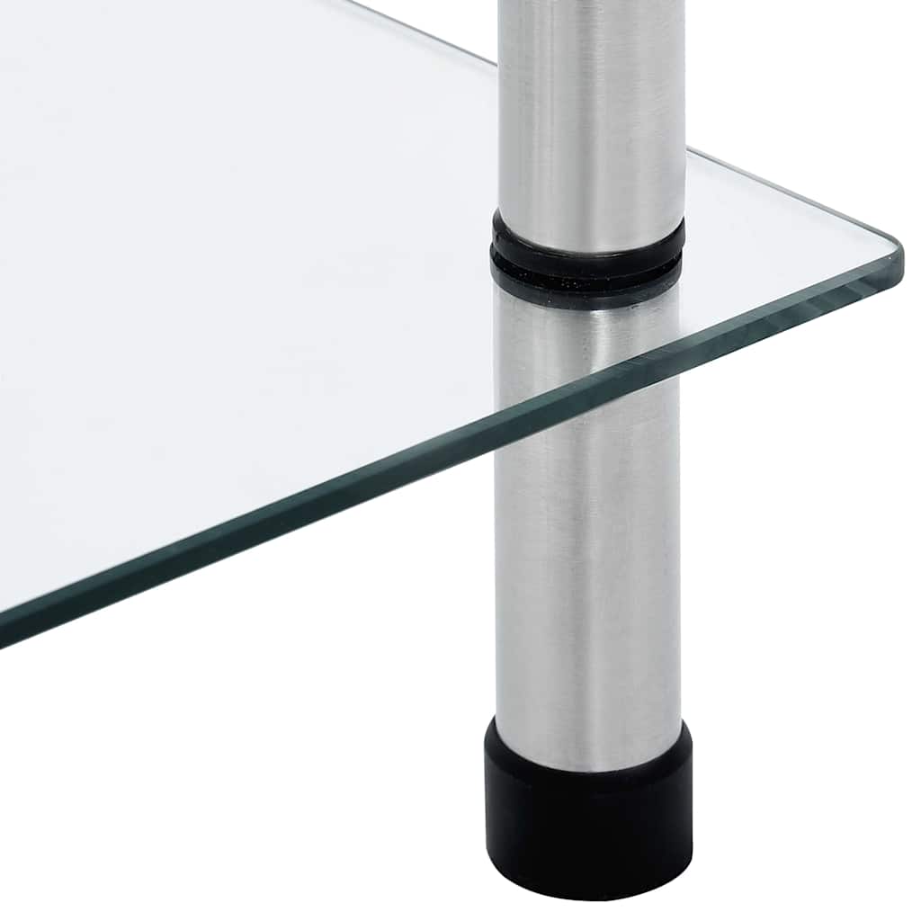 6-Tier Shelf Transparent 40x40x160 cm Tempered Glass