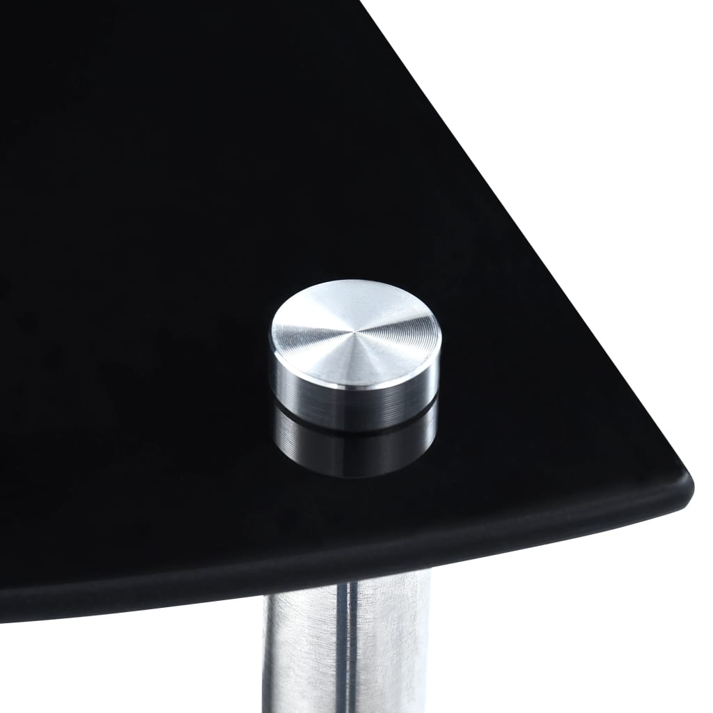 Shelf | Black | Tempered glass and aluminium | 30x30x67 cm | Shelf