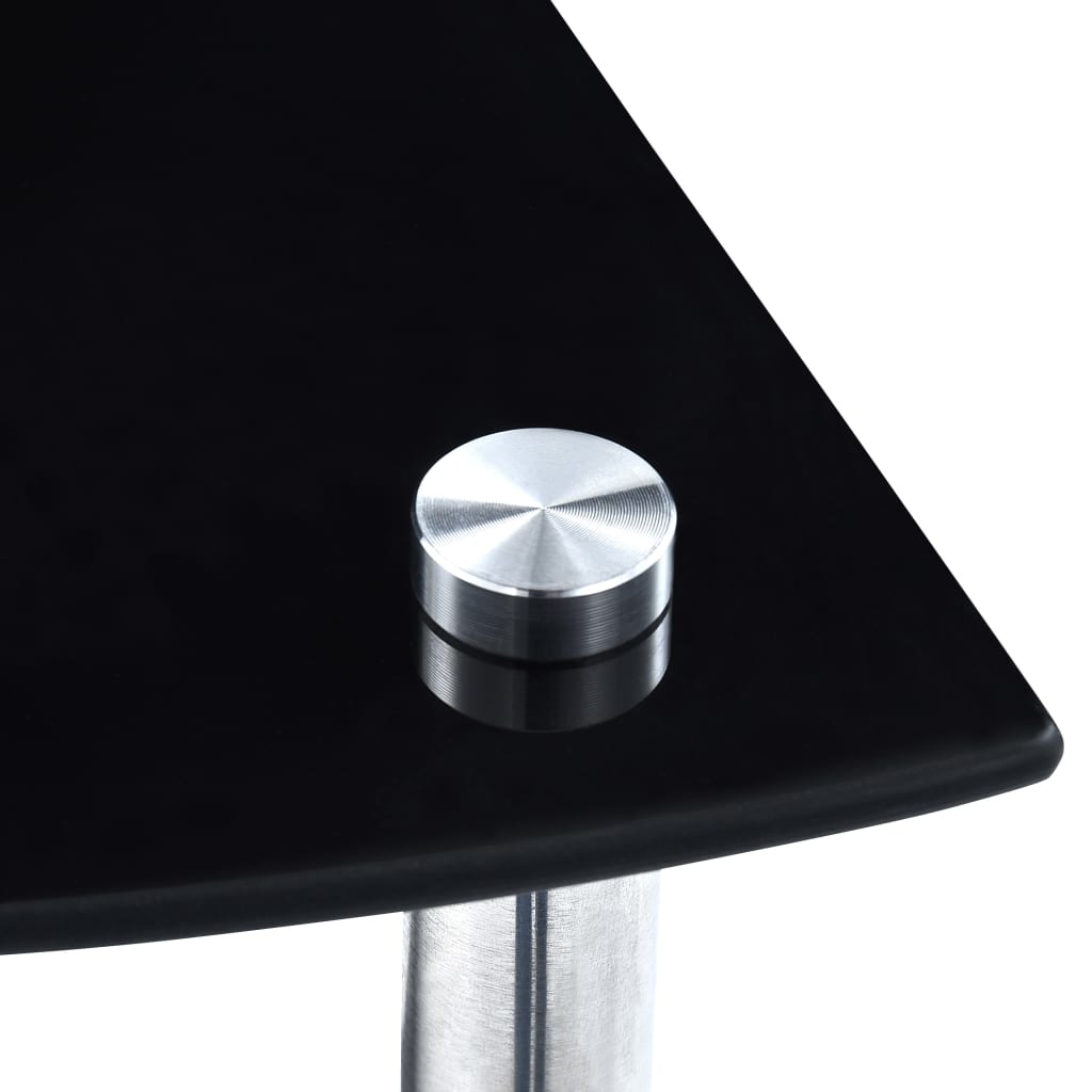 Shelf | Black | Tempered glass | 30x30x130 cm | Shelf | Square | Modern