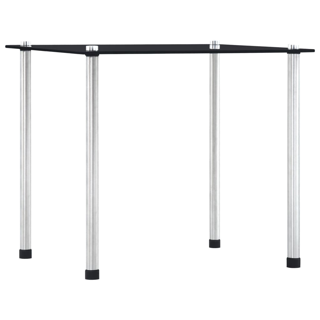 Nesting Table | Set of 3 | Black | Tempered glass and aluminium | 3 sizes