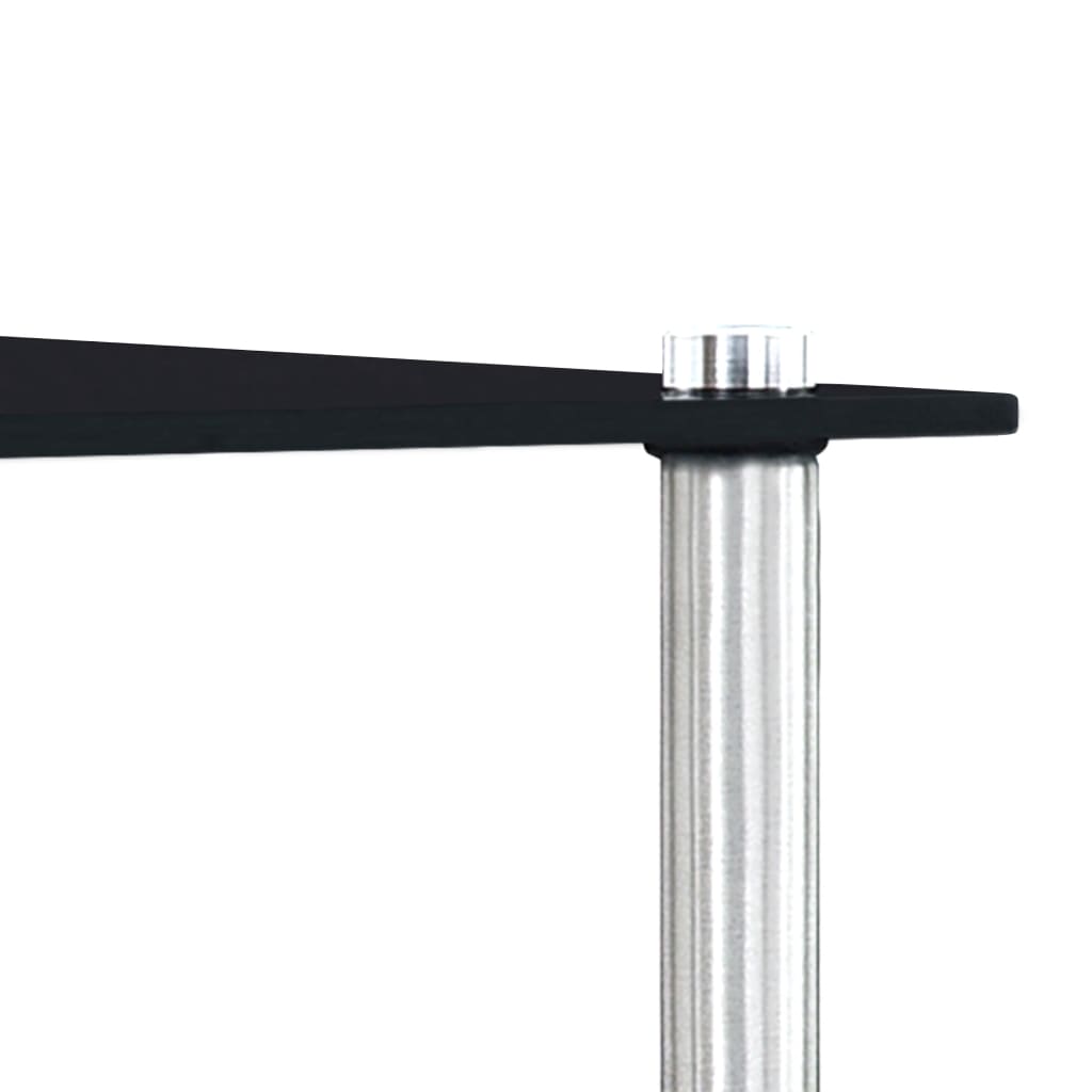 Nesting Table | Set of 3 | Black | Tempered glass and aluminium | 3 sizes