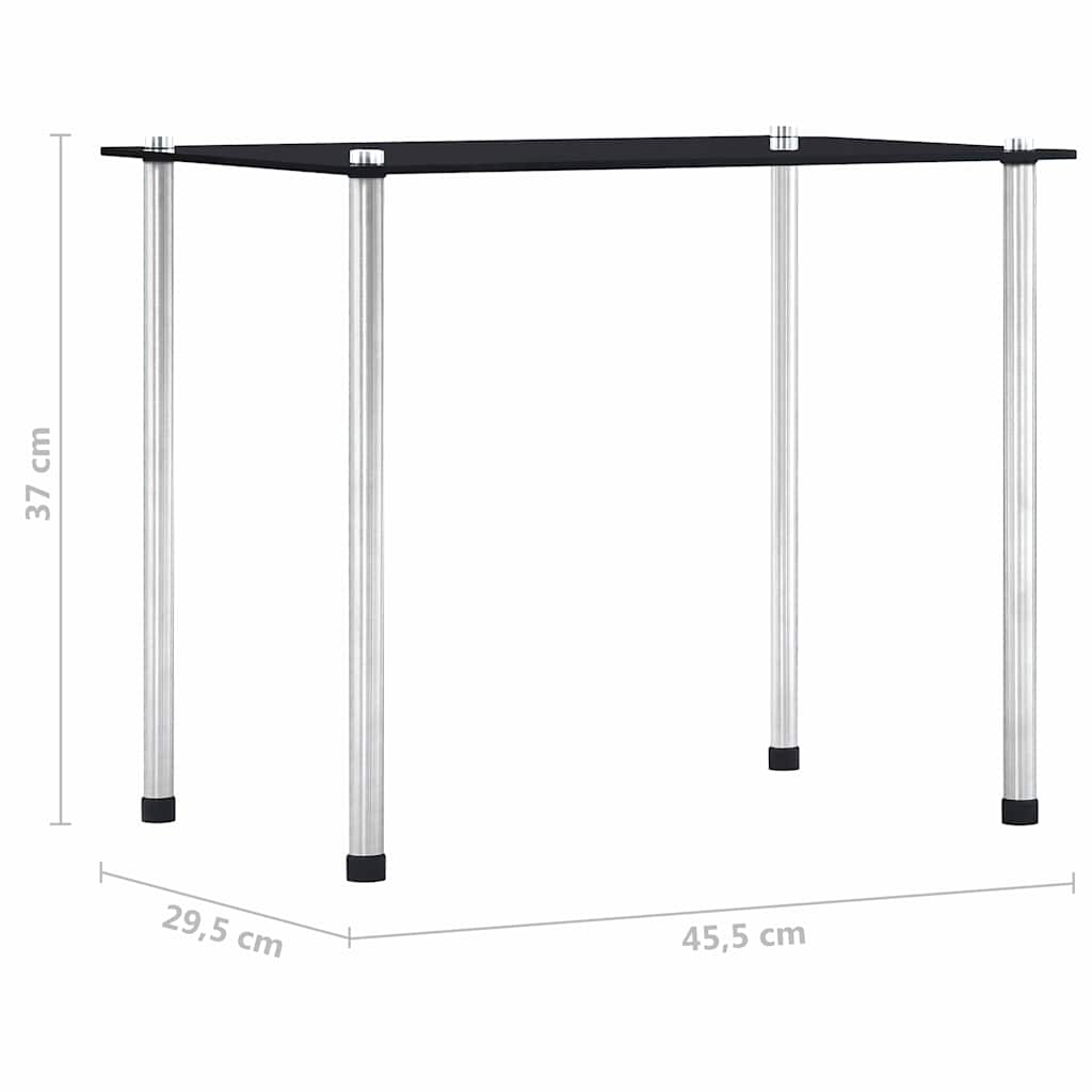 249527 vidaXL Nesting Tables 3 pcs Black Tempered Glass