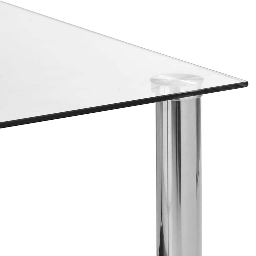 249529 vidaXL Side Table Transparent 45x50x45 cm Tempered Glass