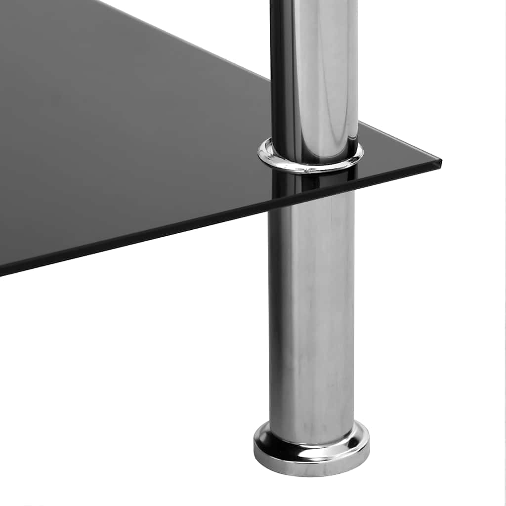249529 vidaXL Side Table Transparent 45x50x45 cm Tempered Glass