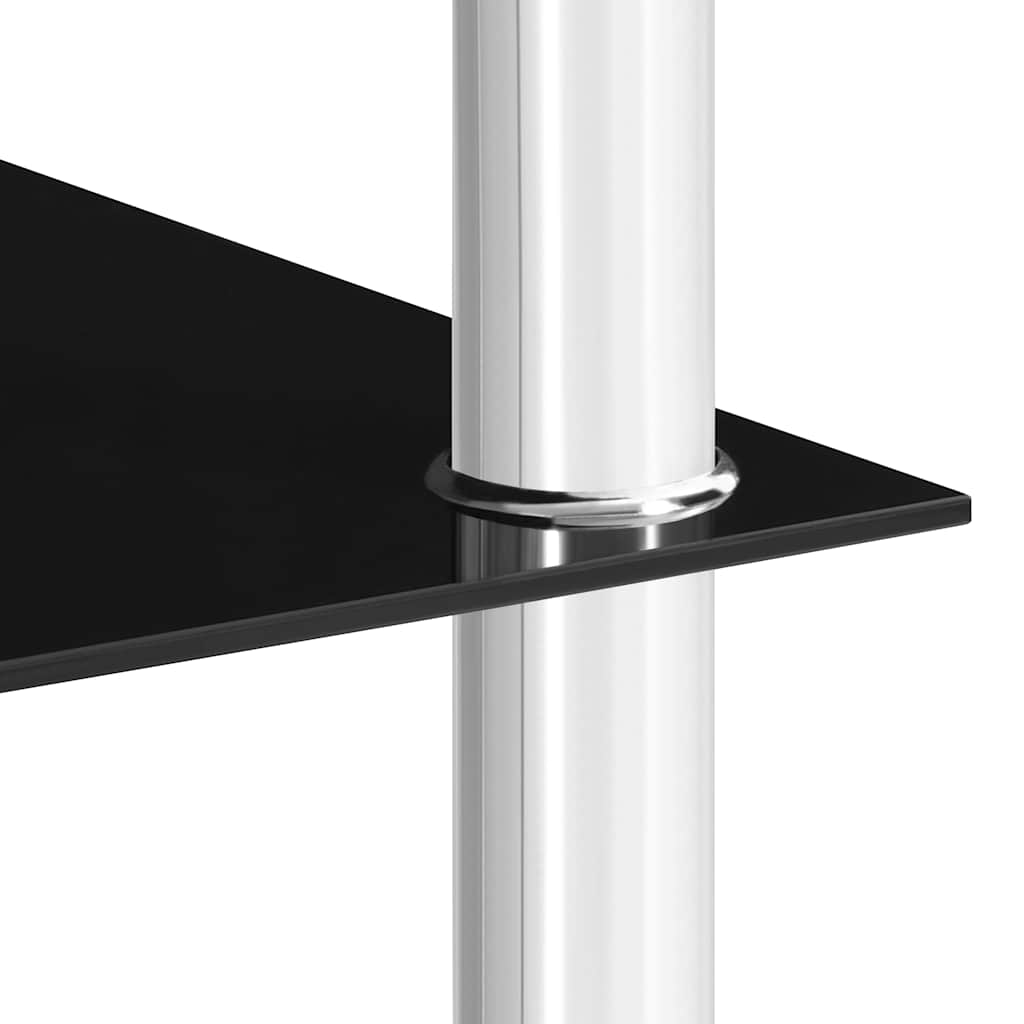 249530 vidaXL Side Table Black 45x50x45 cm Tempered Glass