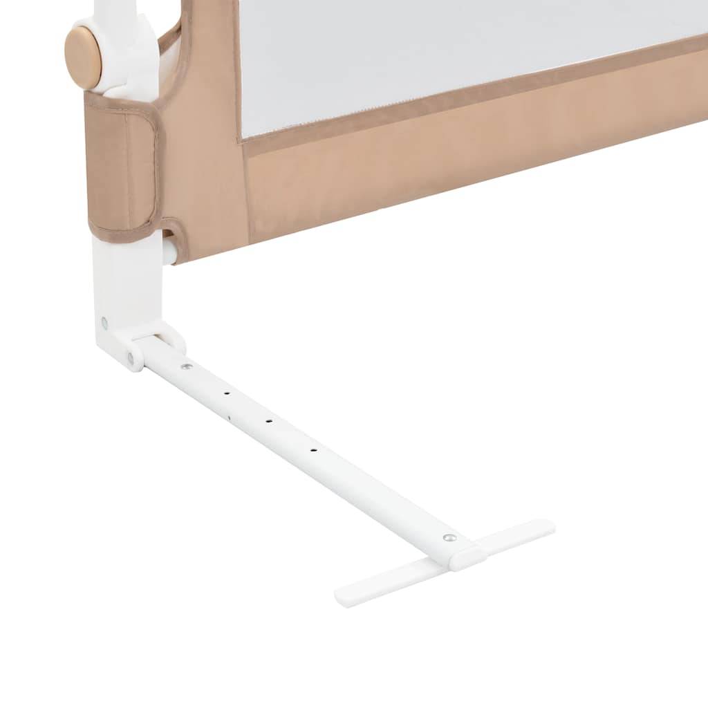 vidaXL Toddler Safety Bed Rail Taupe 102x42 cm Polyester