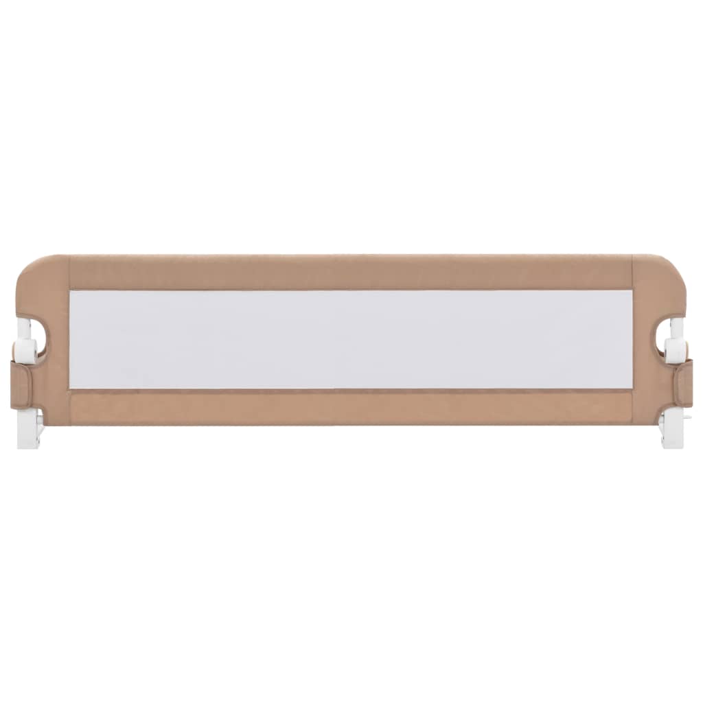 vidaXL Toddler Safety Bed Rail Taupe 150x42 cm Polyester