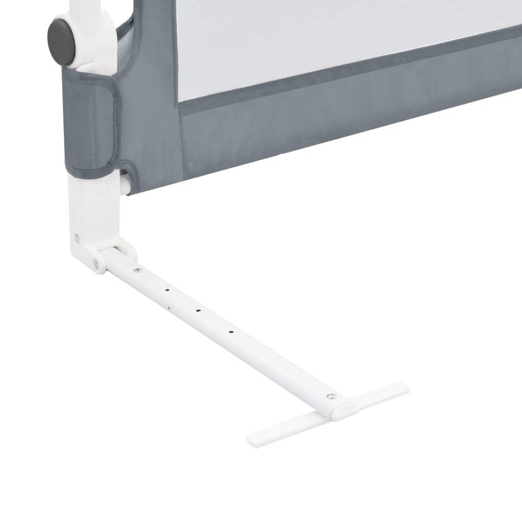 vidaXL Toddler Safety Bed Rail Grey 150x42 cm Polyester