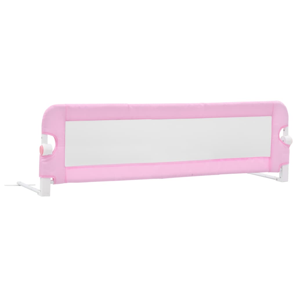 vidaXL Toddler Safety Bed Rail Pink 120x42 cm Polyester