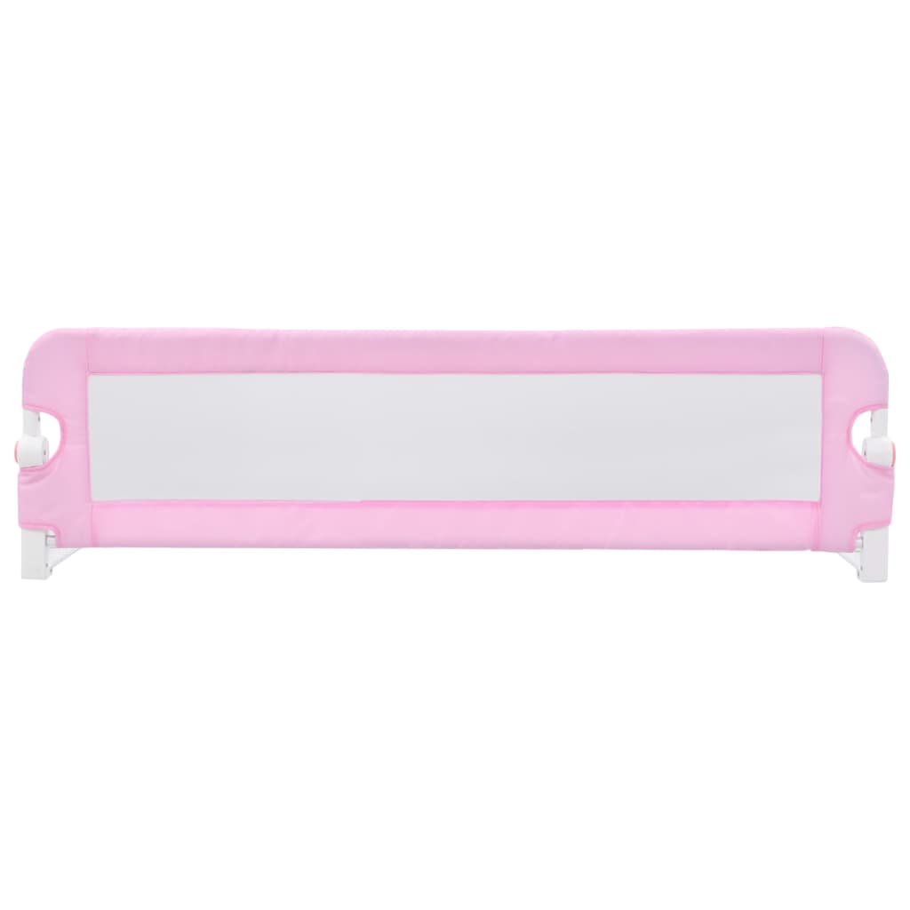 vidaXL Toddler Safety Bed Rail Pink 120x42 cm Polyester