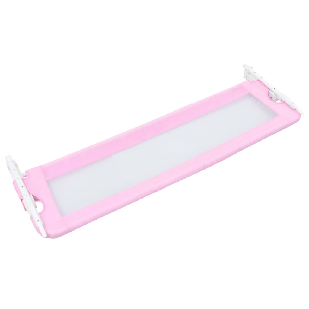 vidaXL Toddler Safety Bed Rail Pink 120x42 cm Polyester