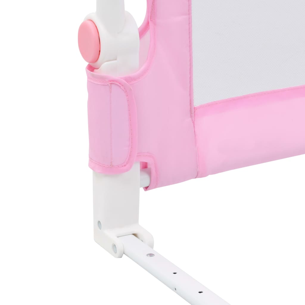 vidaXL Toddler Safety Bed Rail Pink 120x42 cm Polyester