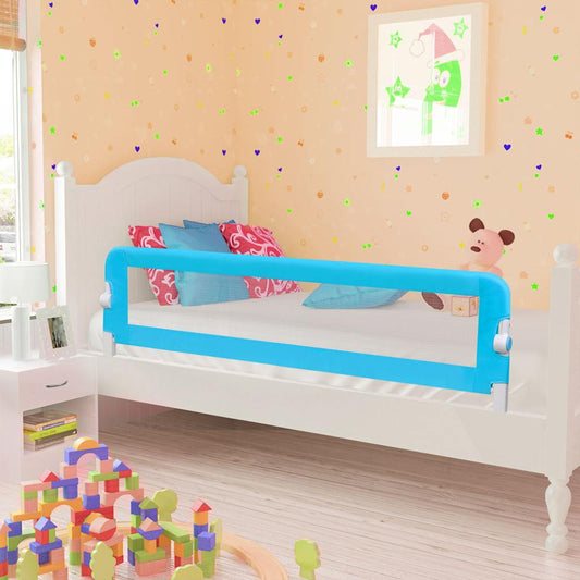 vidaXL Toddler Safety Bed Rail Blue 120x42 cm Polyester