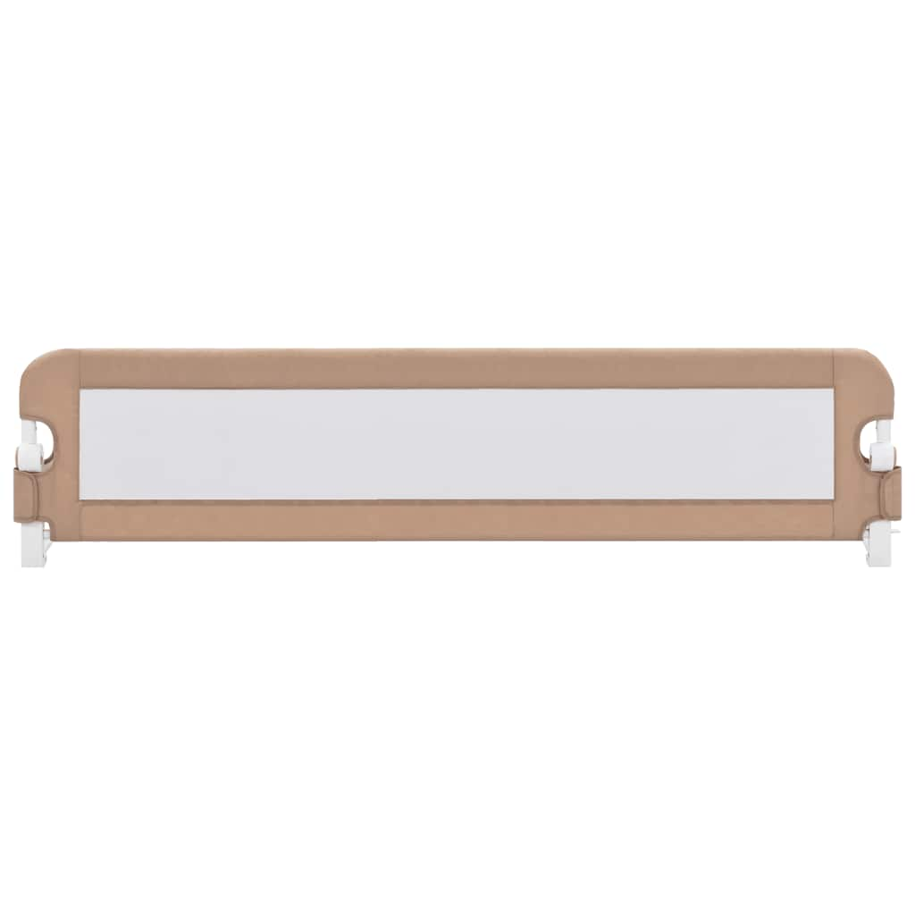 vidaXL Toddler Safety Bed Rail Taupe 180x42 cm Polyester