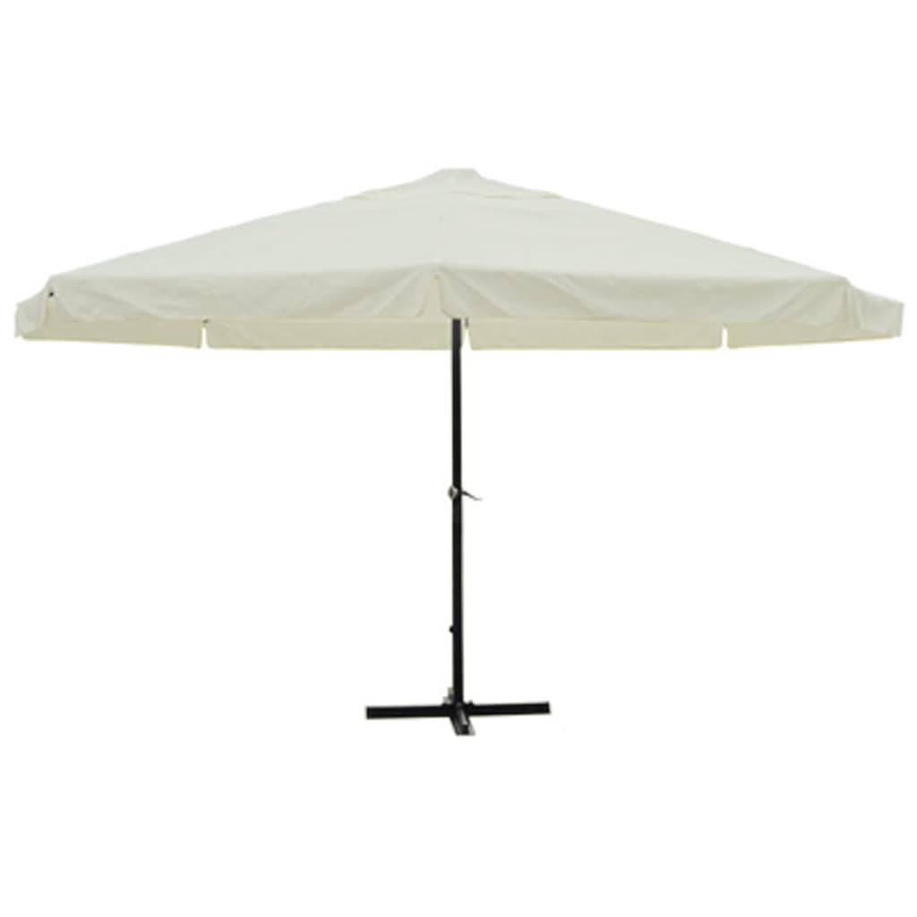 Garden Parasol White Aluminium 500 cm