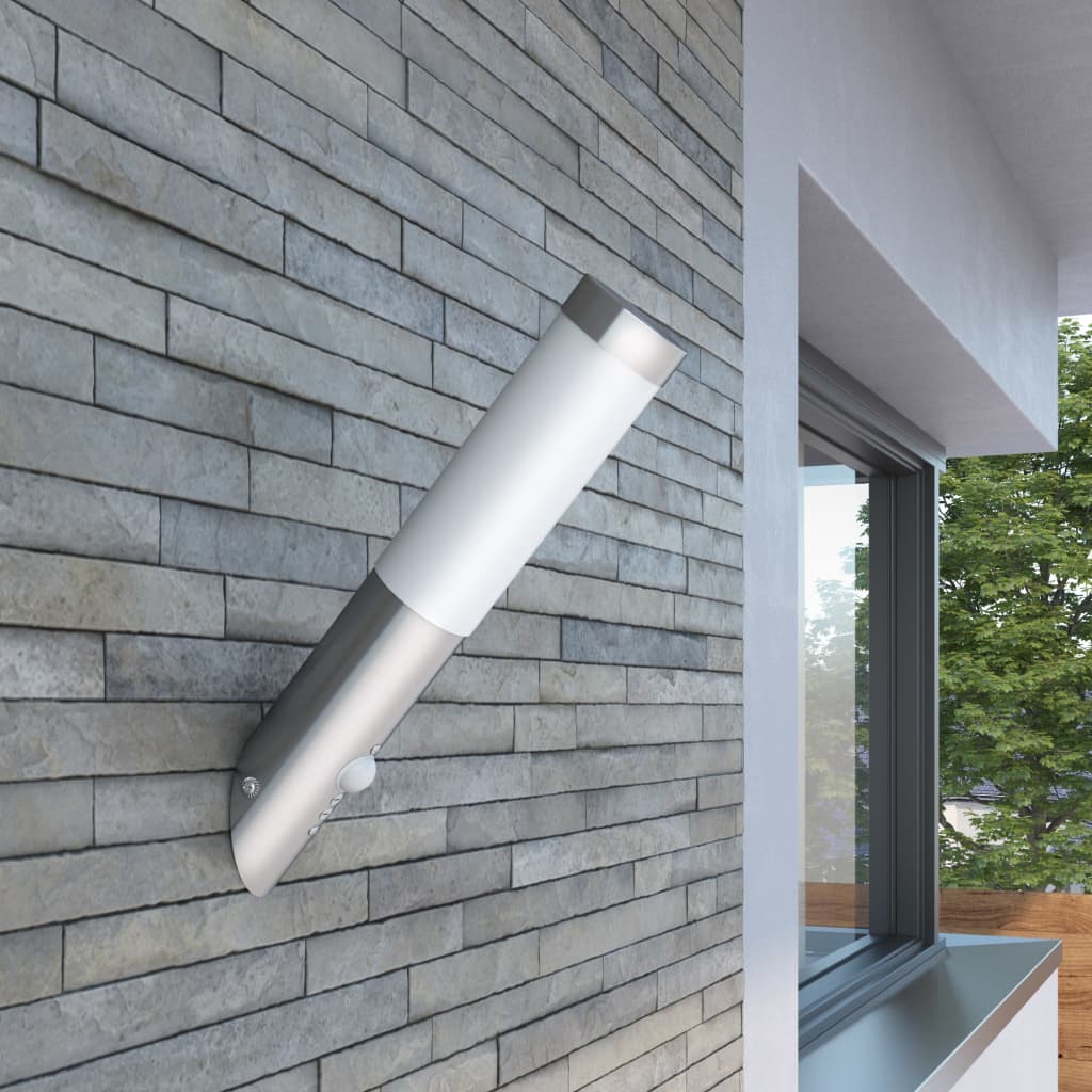 RVS Gardenlamp Wall Lamp Waterproof with Motion Detector
