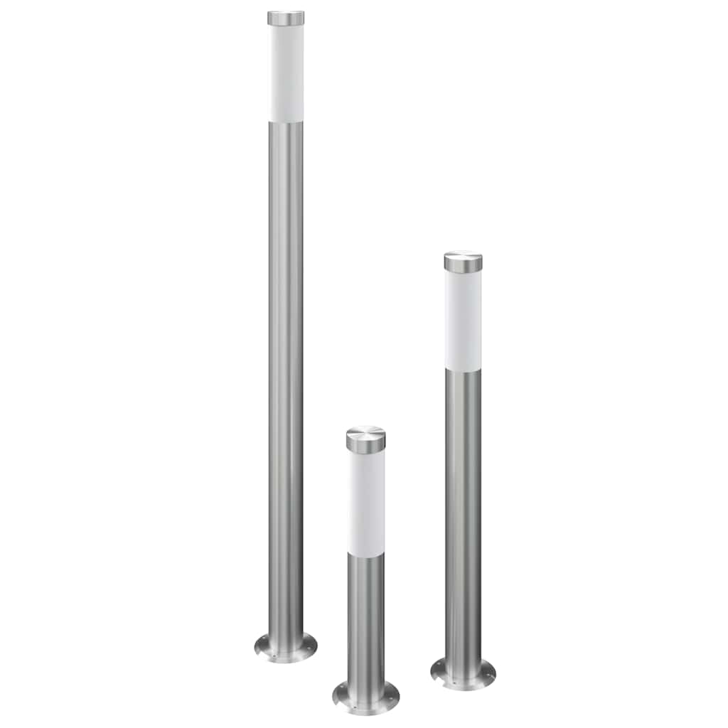 40374 vidaXL Garden Lamp Set 3-piece Waterproof Stainless Steel