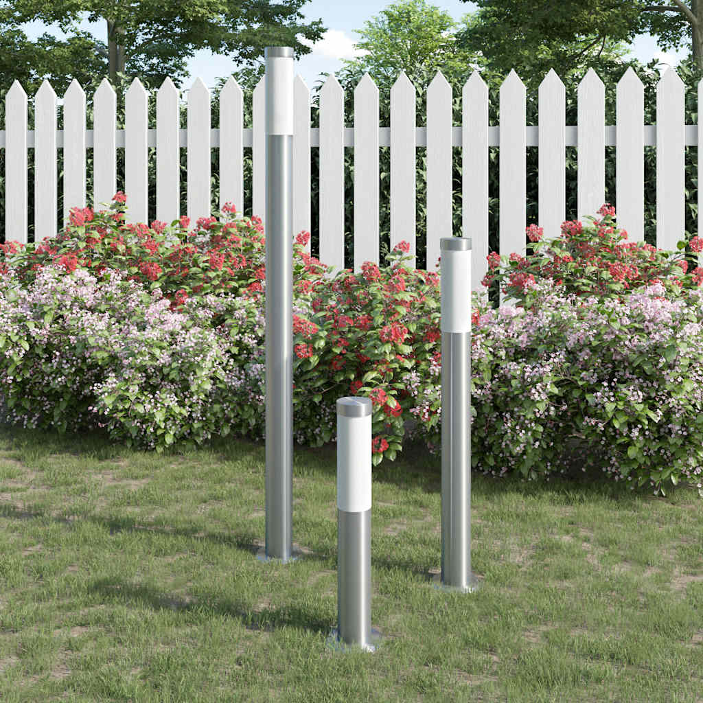 40374 vidaXL Garden Lamp Set 3-piece Waterproof Stainless Steel