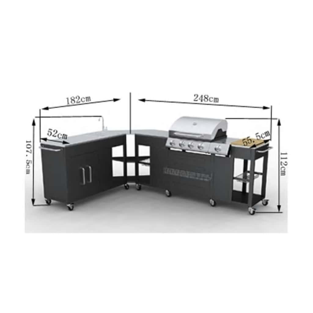 Outdoor Kitchen Barbecue Missouri 4 Burners