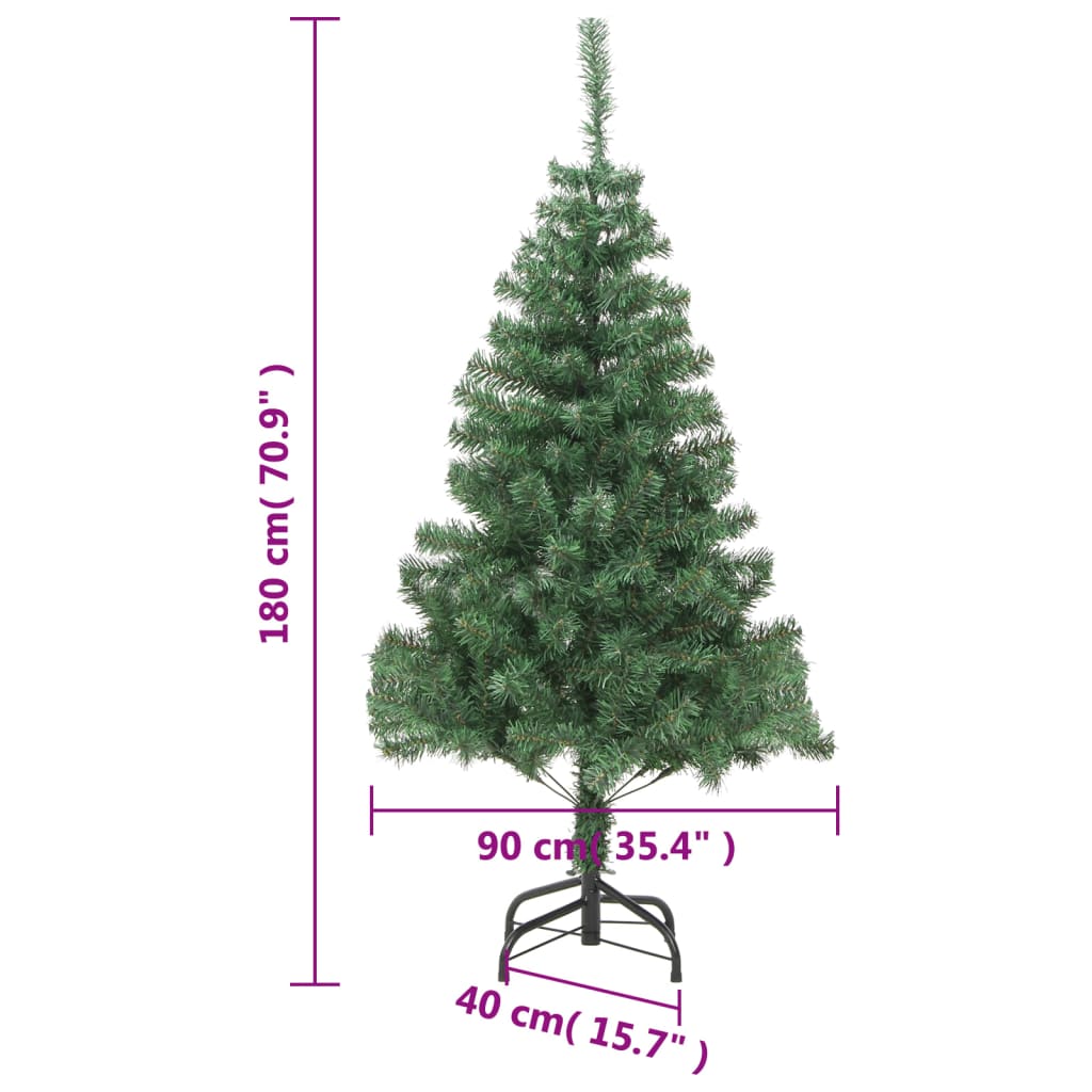 vidaXL Artificial Christmas Tree with Stand 180 cm 564 Branches