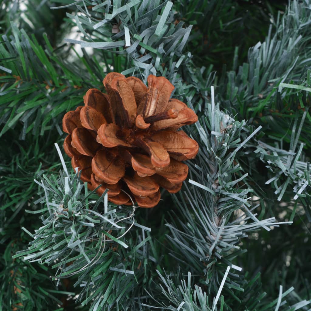 vidaXL Frosted Christmas Tree with Pinecones 150 cm