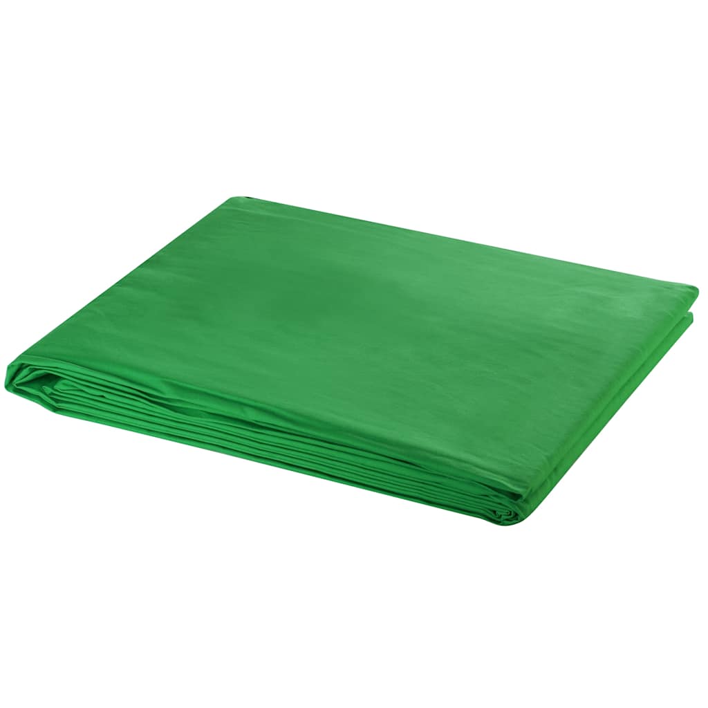 190002 vidaXL Backdrop Cotton without Stand Green 300x300 cm Chroma Key