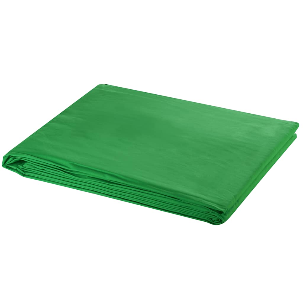 190005 vidaXL Backdrop Cotton without Stand Green 500x300 cm Chroma Key