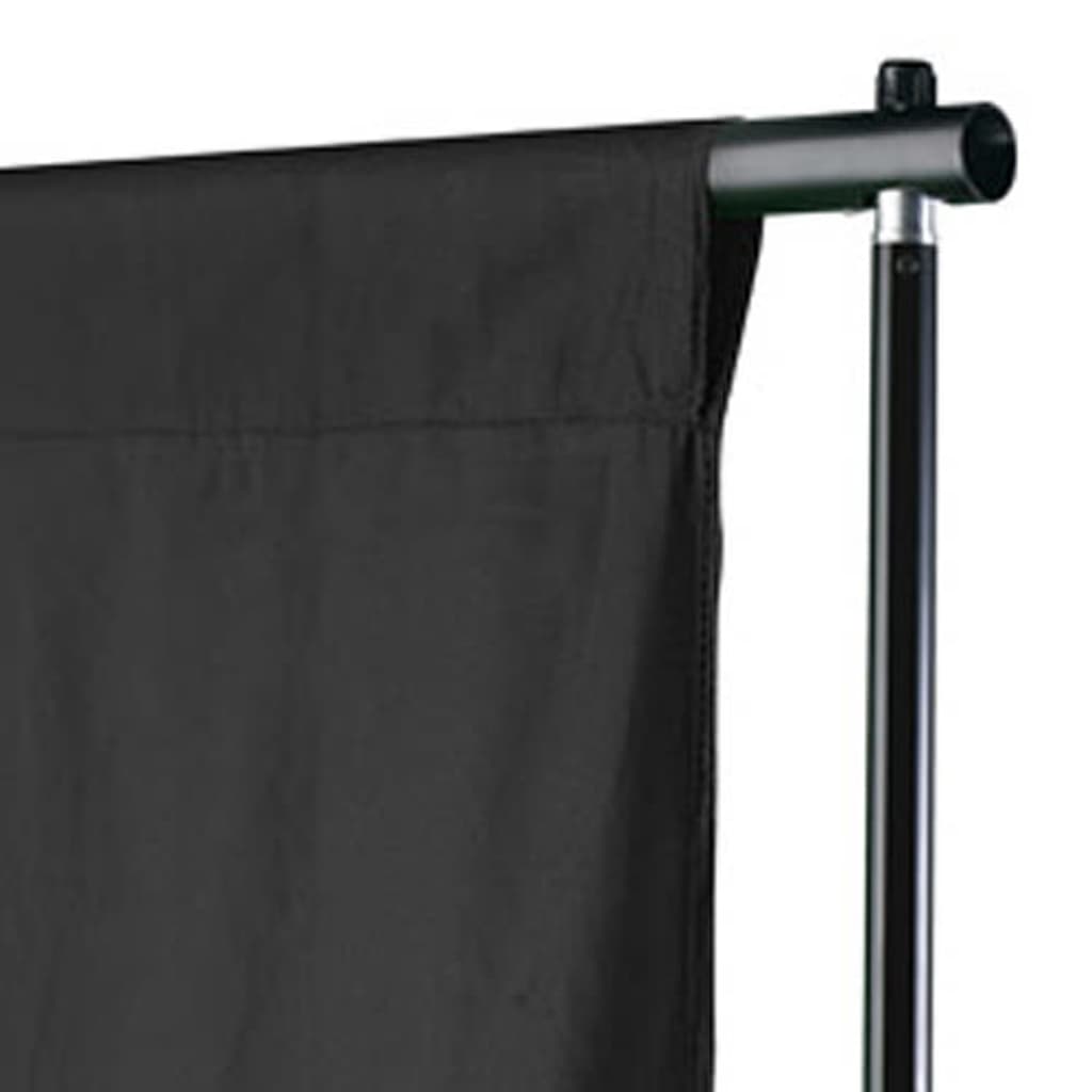 Backdrop Cotton without Stand Black 600x300 cm