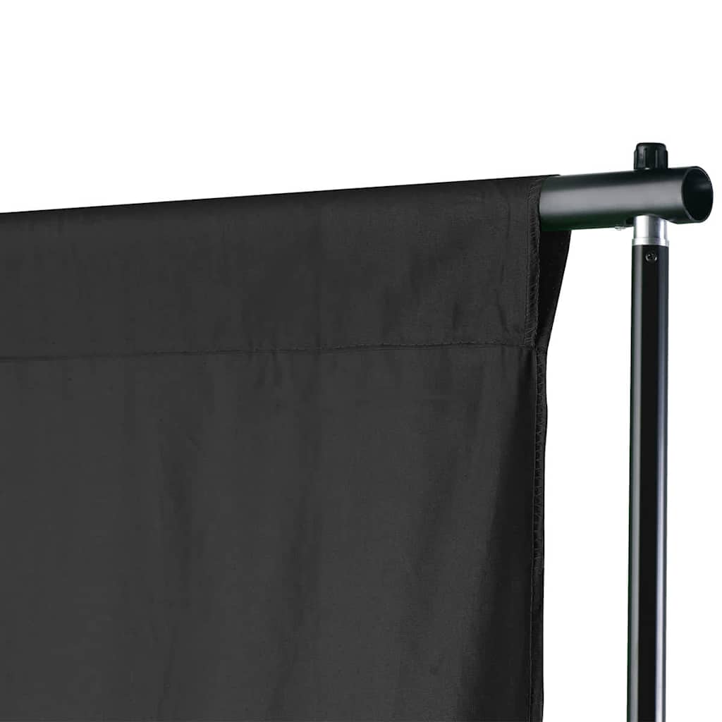 160061 vidaXL Photo Backdrop Support System 600x300 cm Black