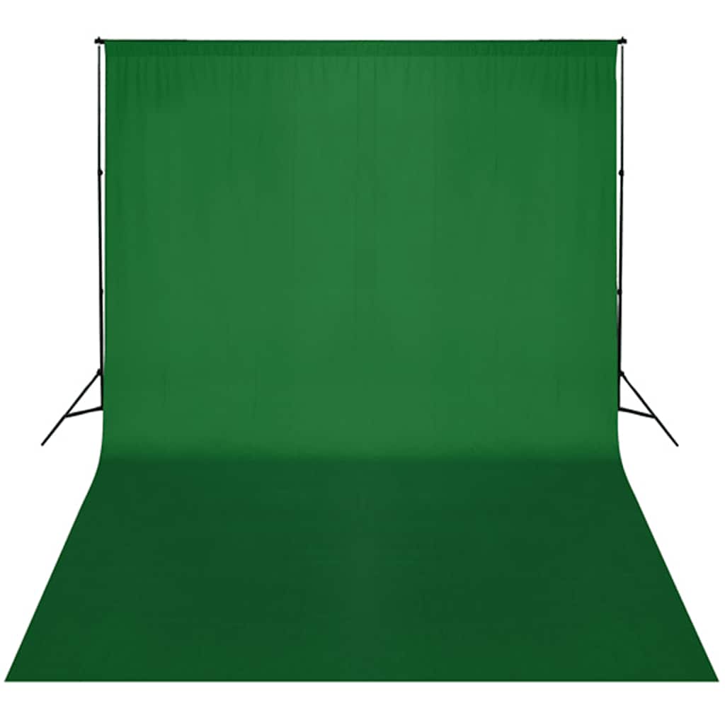 160066 vidaXL Backdrop Support System 300 x 300 cm Green