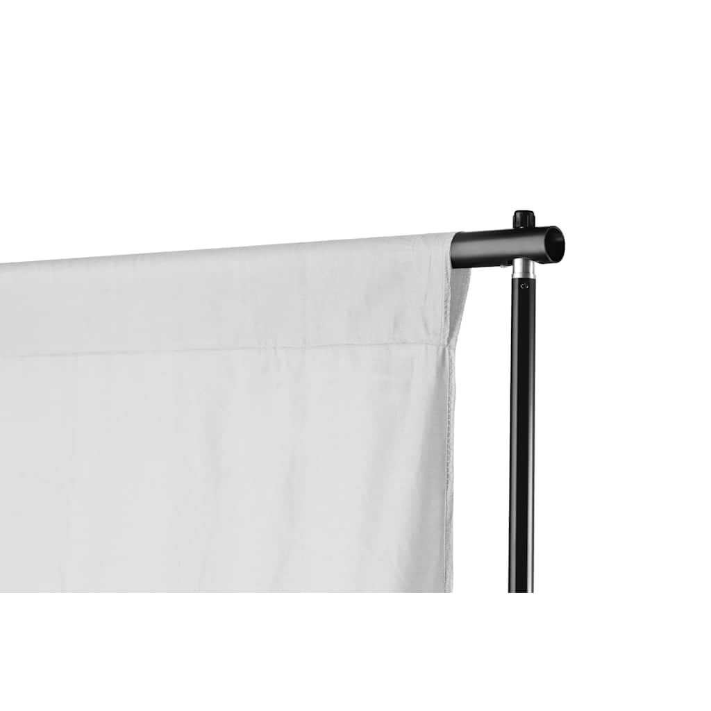 160071 vidaXL Telescopic Background Support System + White Backdrop 3 x 5 m